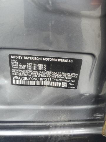 2022 BMW 540 Xi VIN: WBA73BJ09NCH61311 Lot: 55099874