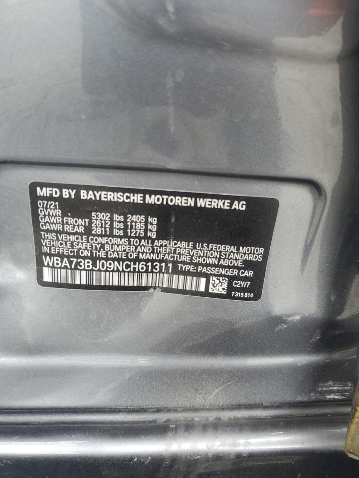 WBA73BJ09NCH61311 2022 BMW 540 Xi