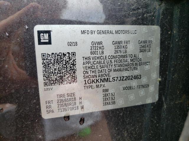 2018 GMC Acadia Slt-1 VIN: 1GKKNMLS7JZ202463 Lot: 54615444