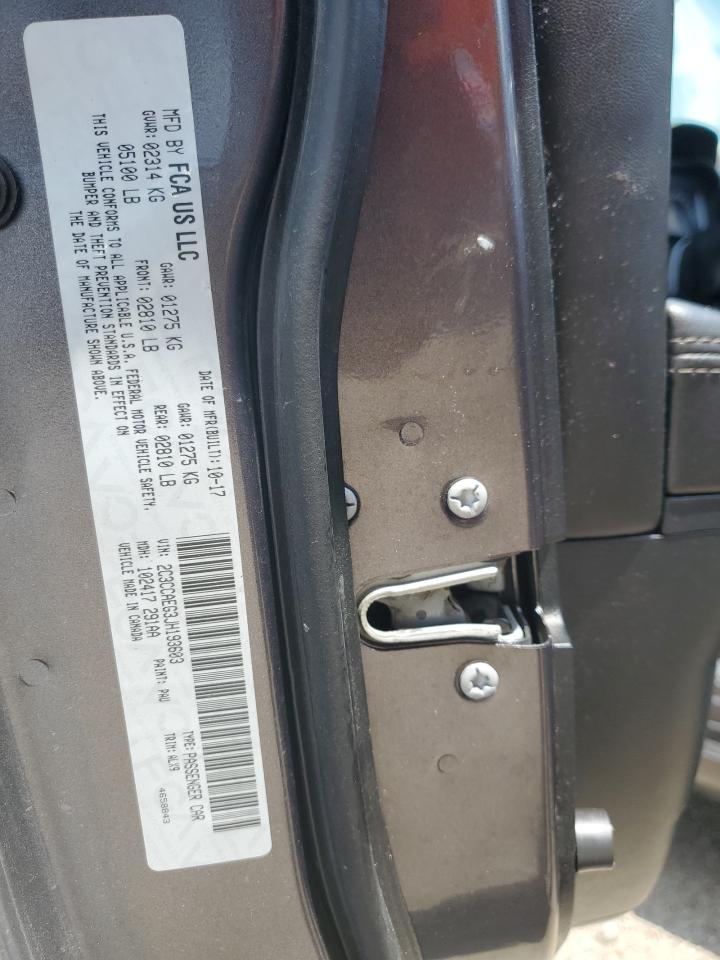 2C3CCAEG3JH193603 2018 Chrysler 300 Limited