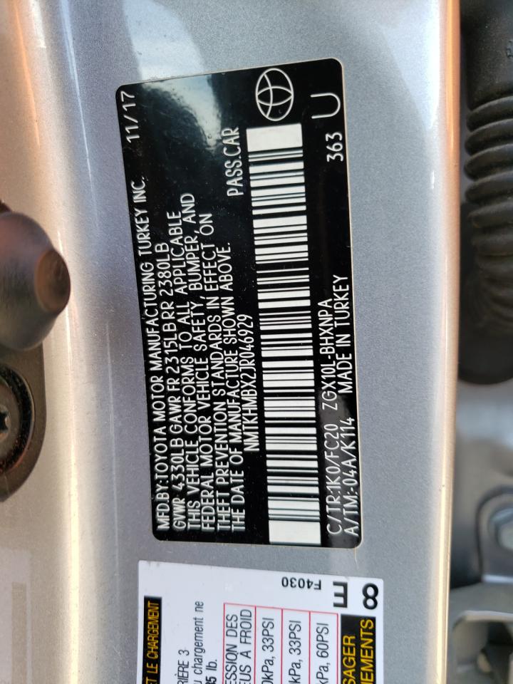 NMTKHMBX2JR046929 2018 Toyota C-Hr Xle