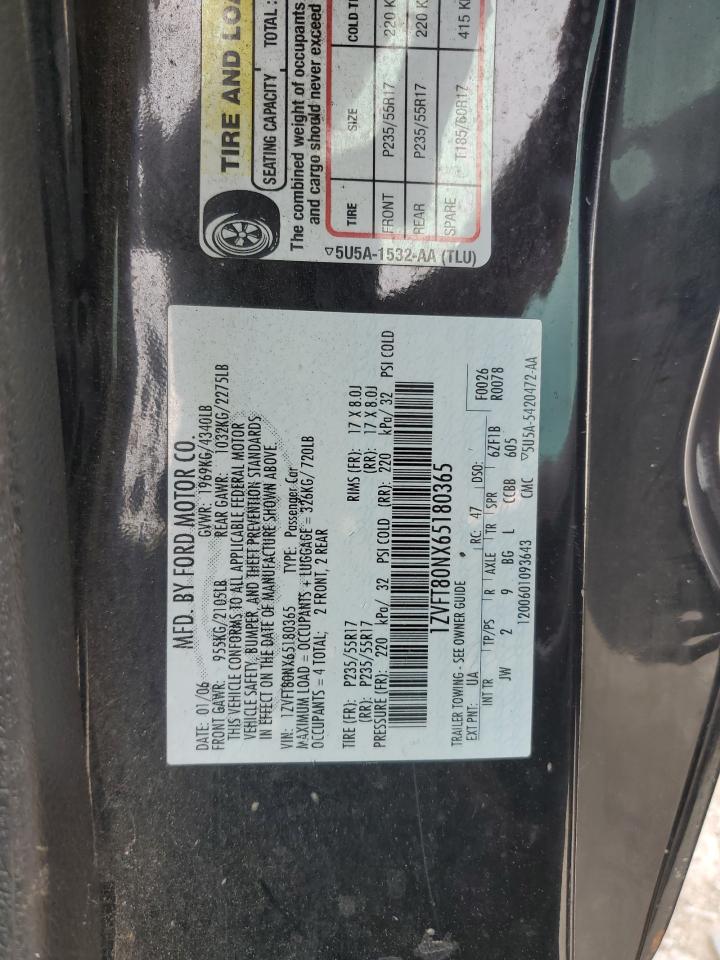 1ZVFT80NX65180365 2006 Ford Mustang
