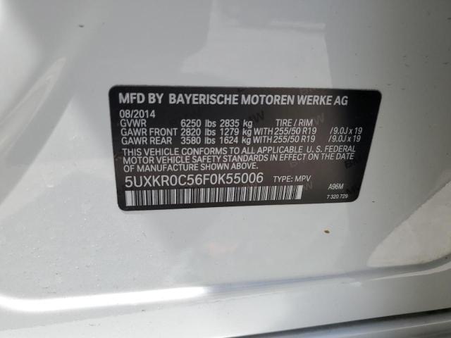2015 BMW X5 xDrive35I VIN: 5UXKR0C56F0K55006 Lot: 56242804