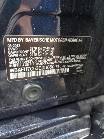 2012 BMW 535 Xi VIN: WBAFU7C53CDU65090 Lot: 56658974