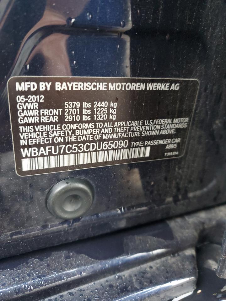 WBAFU7C53CDU65090 2012 BMW 535 Xi