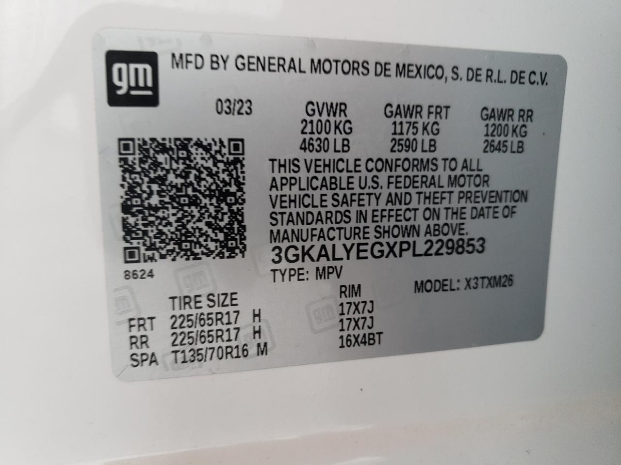 3GKALYEGXPL229853 2023 GMC Terrain At4