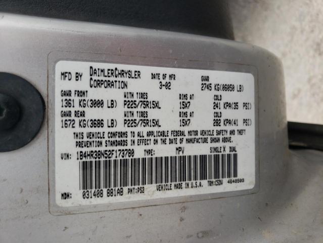 2002 Dodge Durango Sport VIN: 1B4HR38N52F173780 Lot: 55556724