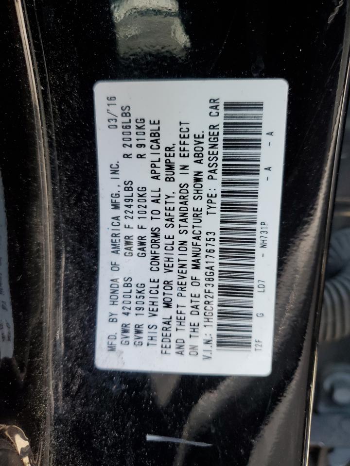 1HGCR2F38GA176753 2016 Honda Accord Lx