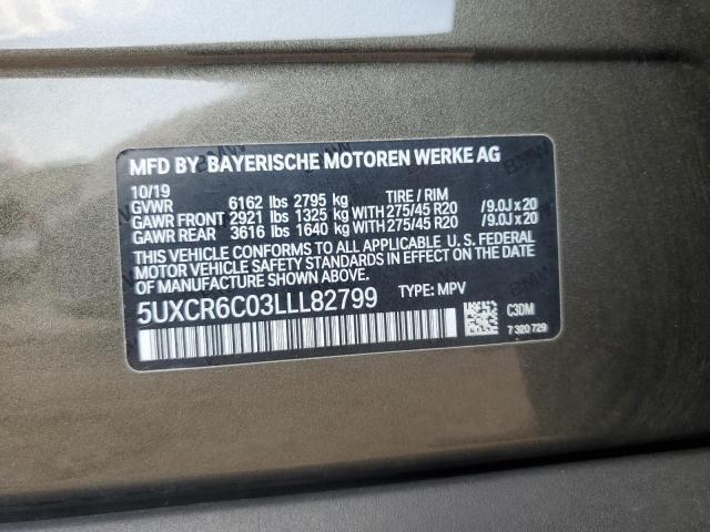 2020 BMW X5 xDrive40I VIN: 5UXCR6C03LLL82799 Lot: 54965984