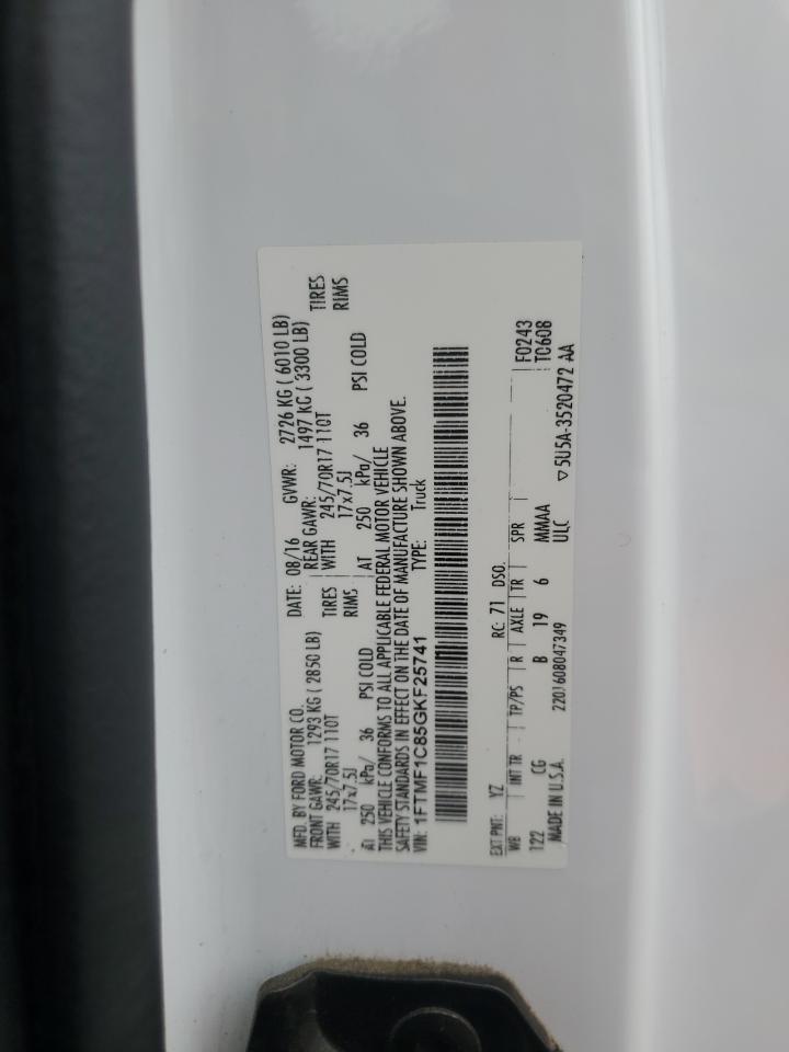 1FTMF1C85GKF25741 2016 Ford F150