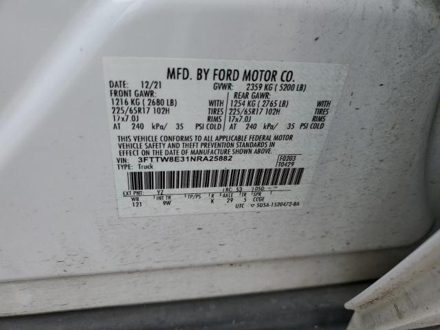 2022 FORD MAVERICK X - 3FTTW8E31NRA25882