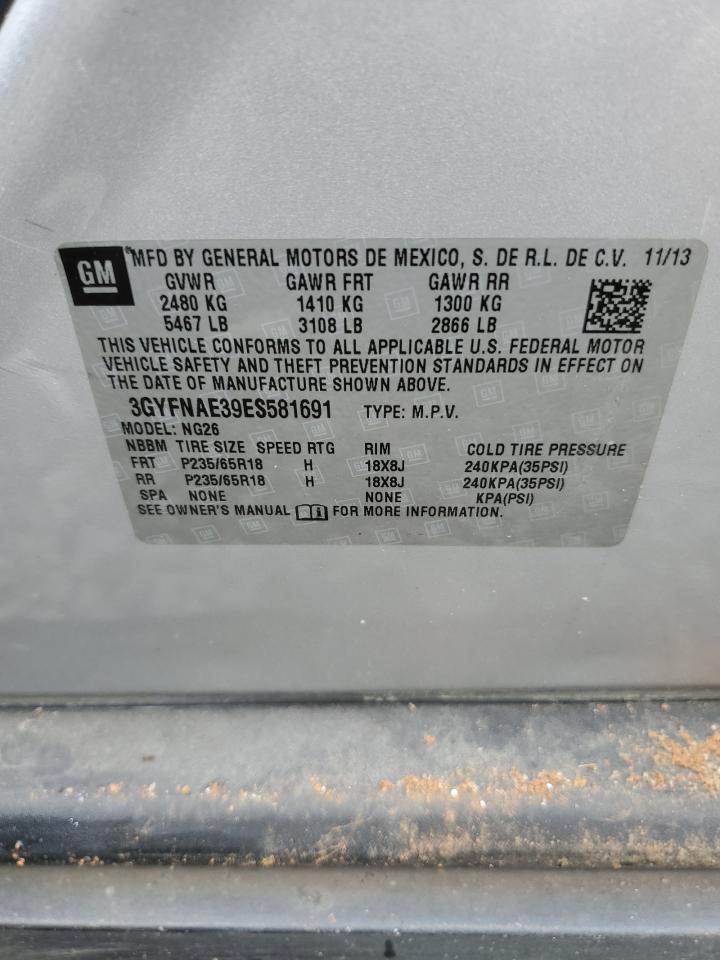 3GYFNAE39ES581691 2014 Cadillac Srx