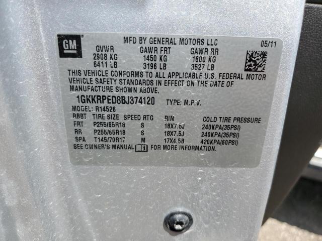 2011 GMC Acadia Sle VIN: 1GKKRPED8BJ374120 Lot: 54676494