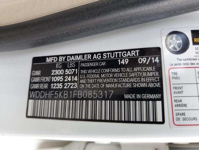 VIN WDDHF5KB1FB085317 2015 Mercedes-Benz E-Class, 350 no.12