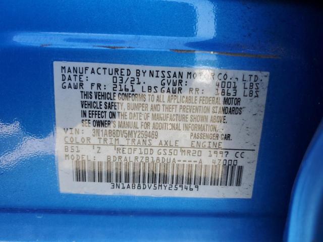2021 Nissan Sentra Sr VIN: 3N1AB8DV5MY259469 Lot: 55840374