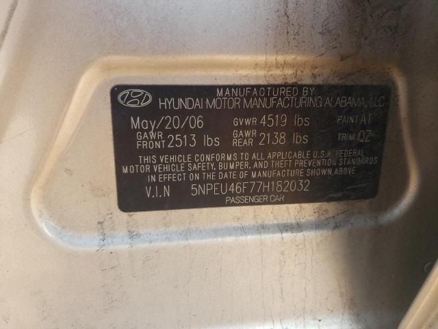 2007 Hyundai Sonata Se VIN: 5NPEU46F77H182032 Lot: 55470114