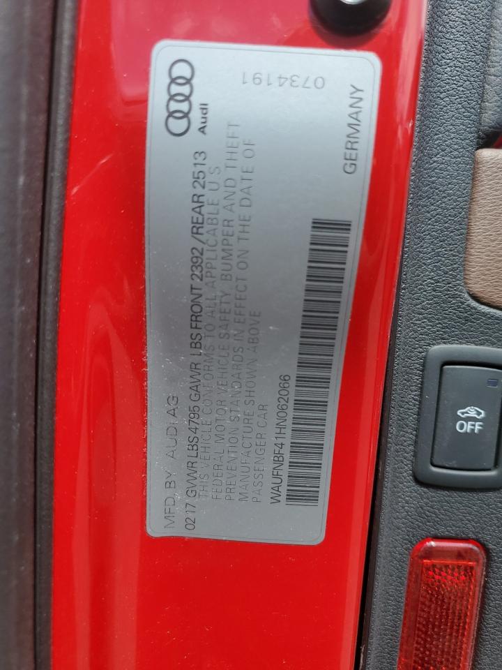 WAUFNBF41HN062066 2017 Audi A4 Prestige