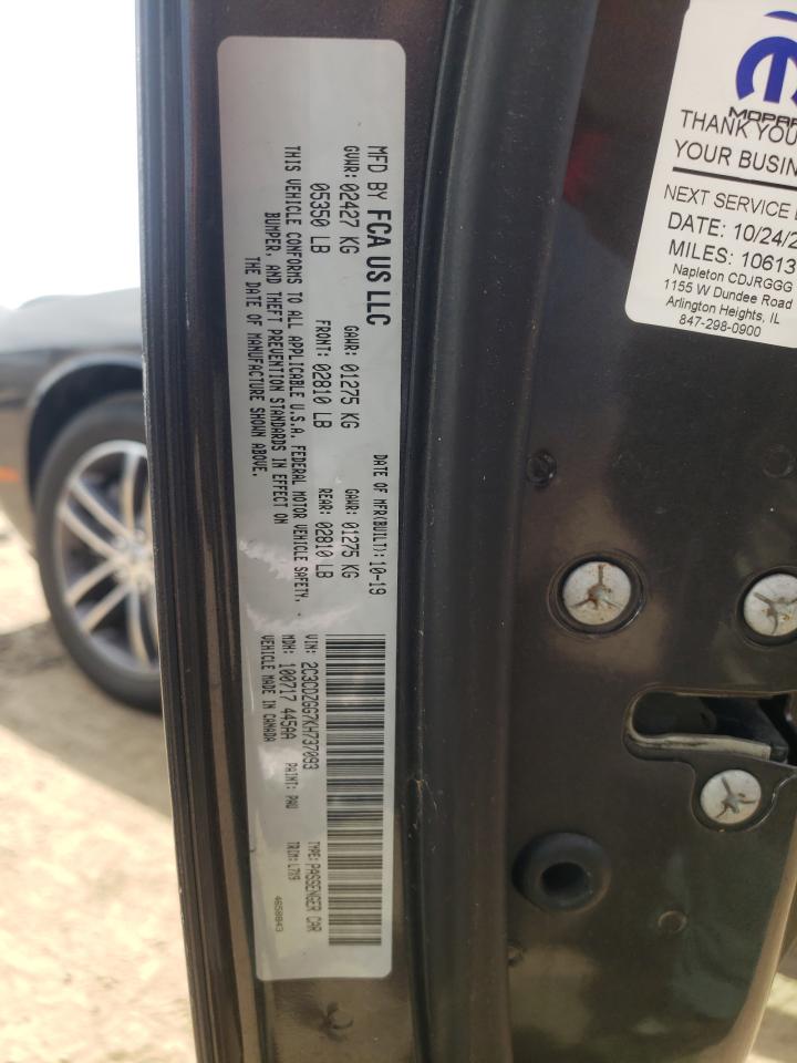 2C3CDZGG7KH737093 2019 Dodge Challenger Sxt