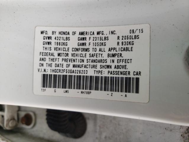 2016 HONDA ACCORD SPO - 1HGCR2F50GA026203