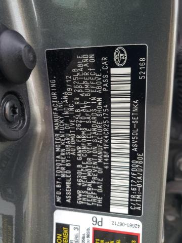 4T4BF1FK4CR251754 2012 Toyota Camry Base