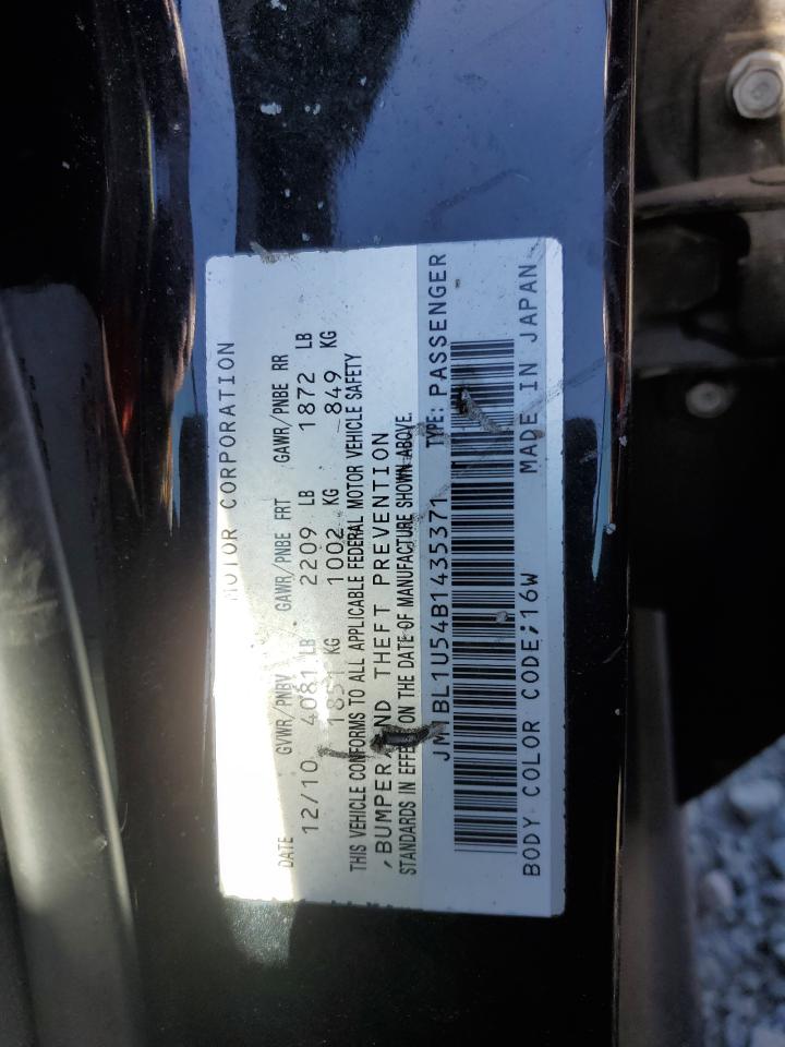 JM1BL1U54B1435371 2011 Mazda 3 S