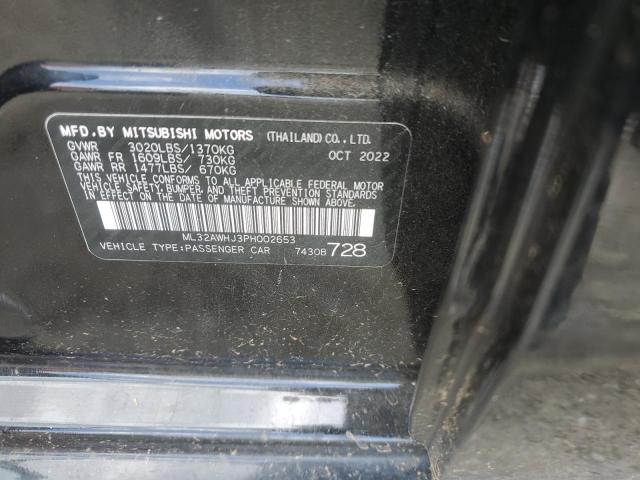 2023 Mitsubishi Mirage Se VIN: ML32AWHJ3PH002653 Lot: 55357364