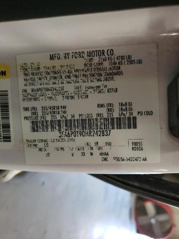 3FA6P0T90HR242837 2017 FORD FUSION - Image 12