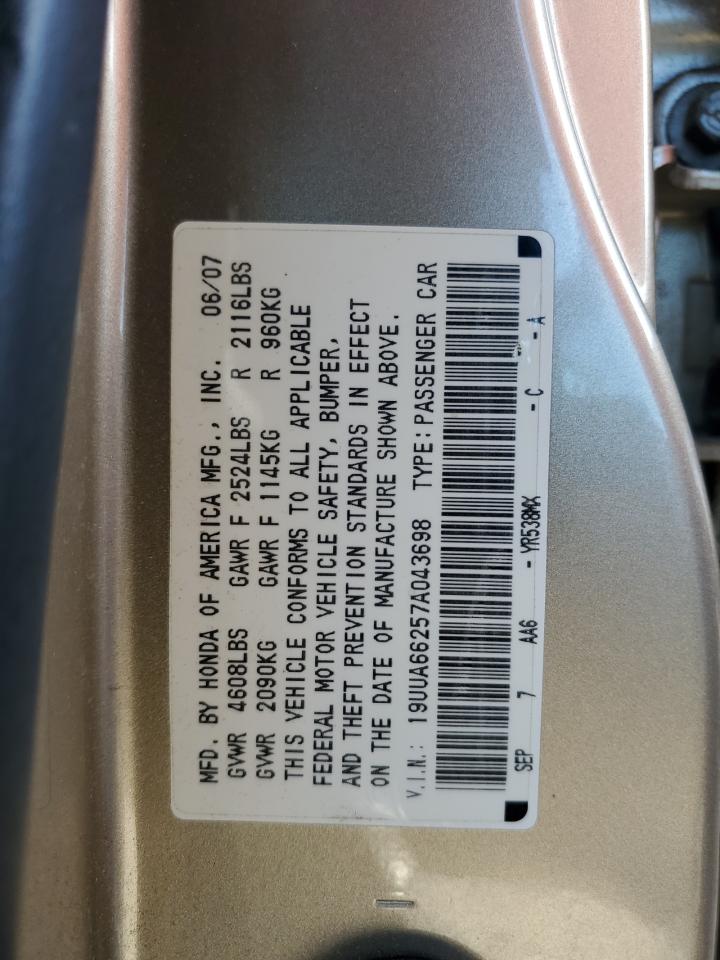 19UUA66257A043698 2007 Acura Tl