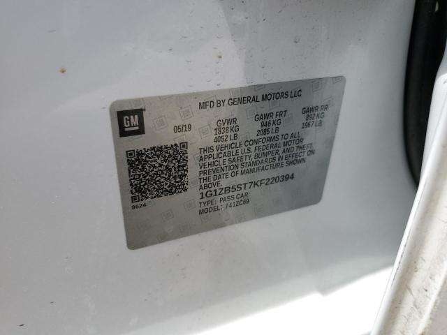 2019 Chevrolet Malibu Ls VIN: 1G1ZB5ST7KF220394 Lot: 55229894