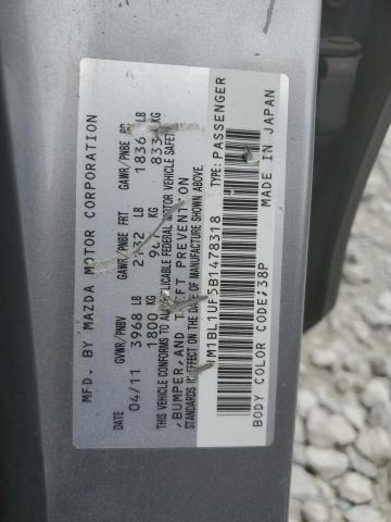 2011 Mazda 3 I VIN: JM1BL1UF5B1478318 Lot: 55663854