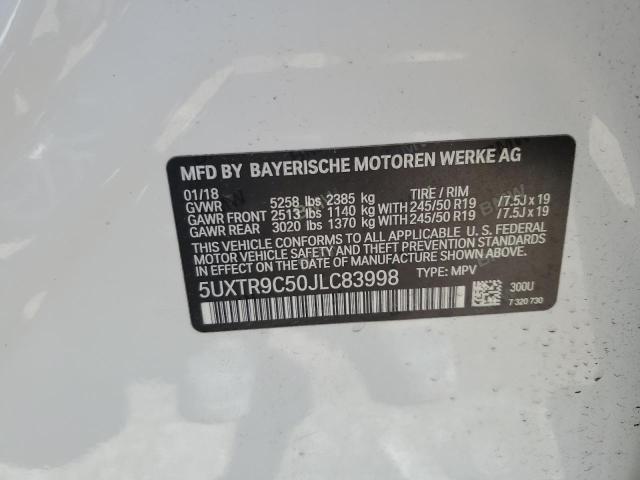 2018 BMW X3 xDrive30I VIN: 5UXTR9C50JLC83998 Lot: 56623774