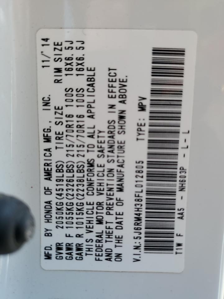 5J6RM4H38FL012805 2015 Honda Cr-V Lx