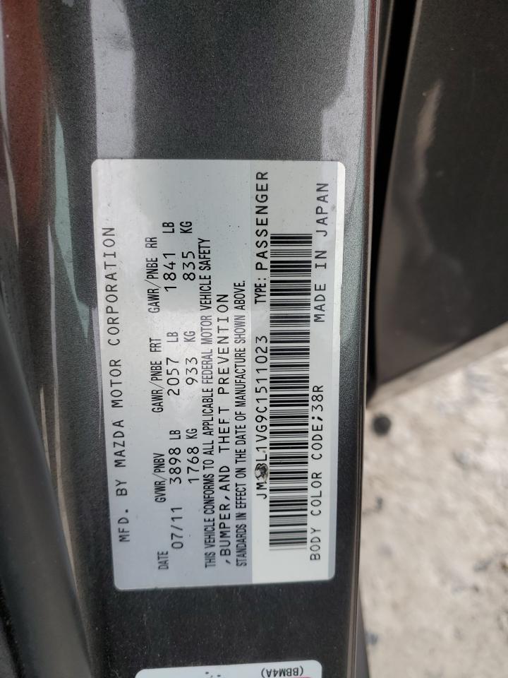 JM1BL1VG9C1511023 2012 Mazda 3 I