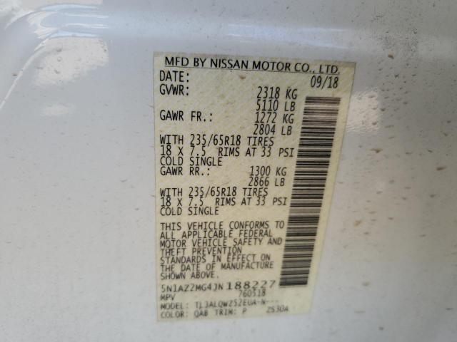 2018 Nissan Murano S VIN: 5N1AZ2MG4JN188227 Lot: 53529814