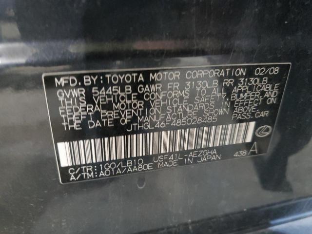 2008 Lexus Ls 460L VIN: JTHGL46F485028485 Lot: 55223444