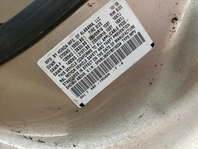 2007 Honda Odyssey Lx VIN: 5FNRL38257B016034 Lot: 56502954