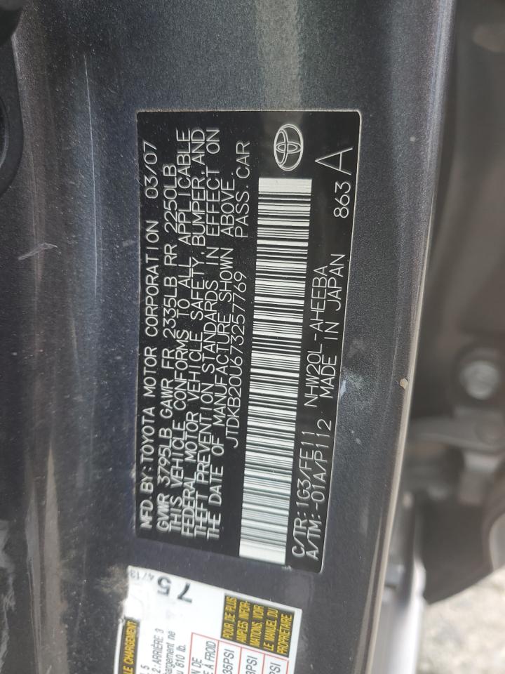 JTDKB20U673257769 2007 Toyota Prius