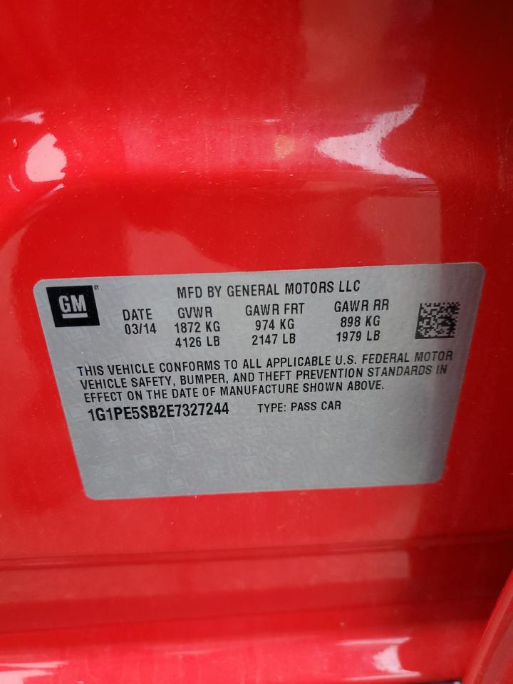 1G1PE5SB2E7327244 2014 Chevrolet Cruze Lt