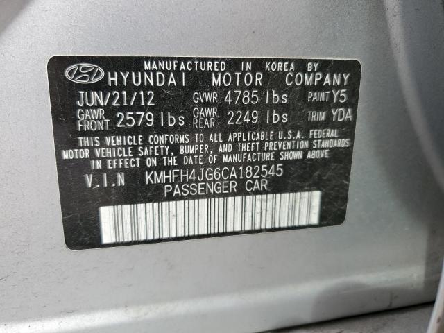 2012 Hyundai Azera Gls VIN: KMHFH4JG6CA182545 Lot: 55796064