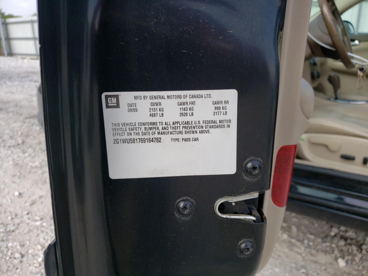 2G1WU581769164782 2006 Chevrolet Impala Ltz