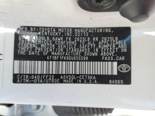 VIN 4T1BF1FK6DU655599 2013 Toyota Camry, L no.12