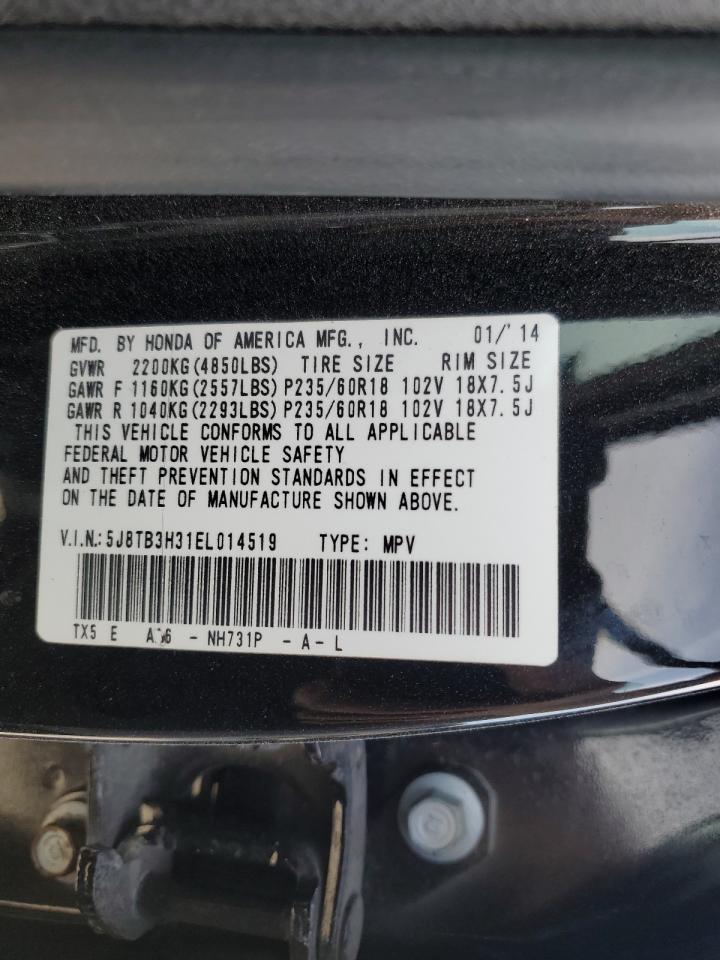 5J8TB3H31EL014519 2014 Acura Rdx