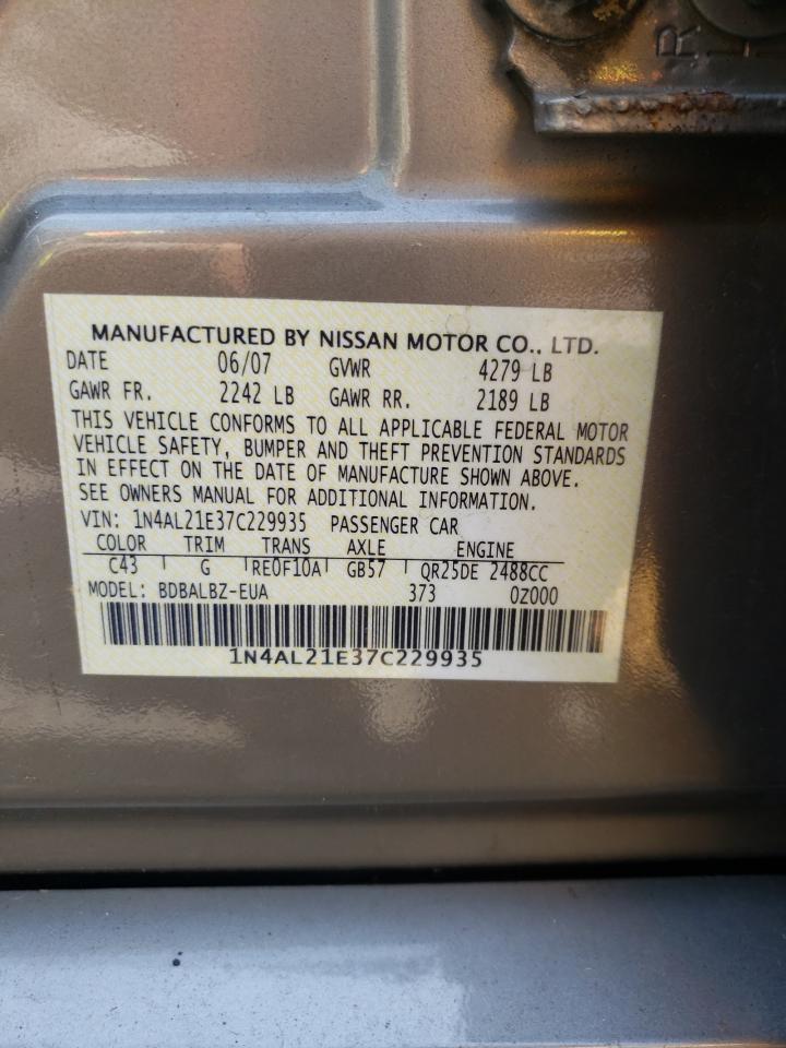 1N4AL21E37C229935 2007 Nissan Altima 2.5