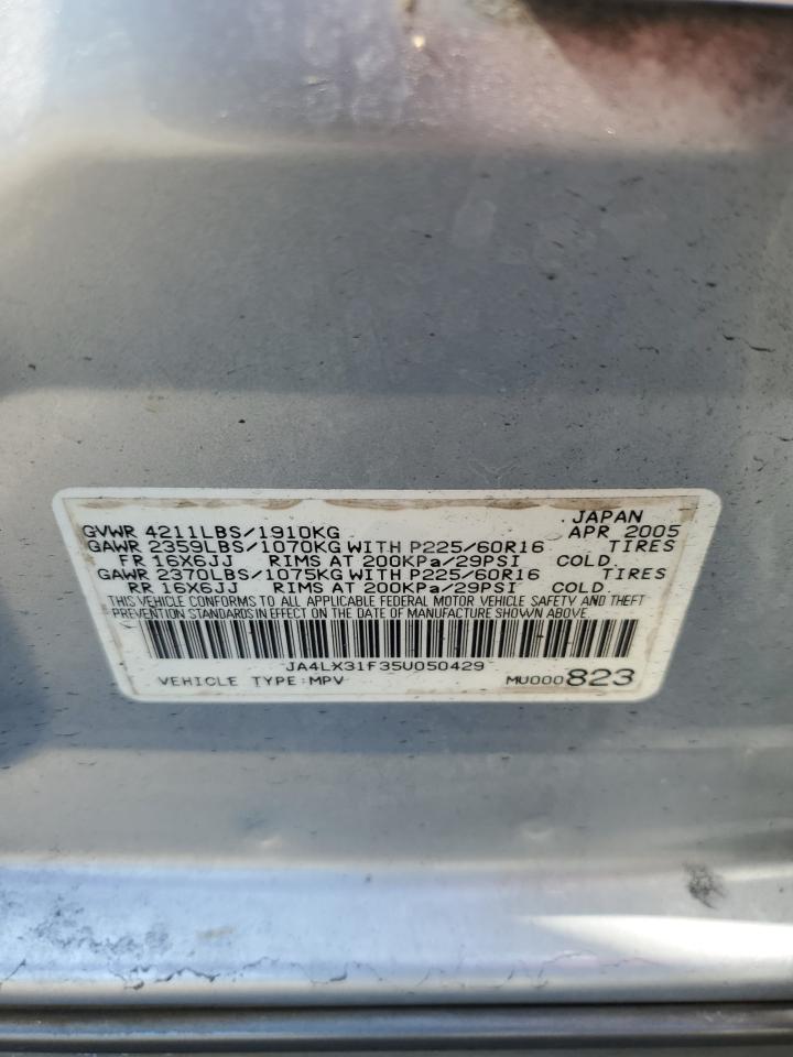 JA4LX31F35U050429 2005 Mitsubishi Outlander Ls