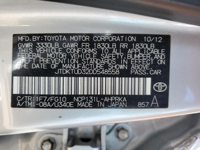 2013 Toyota Yaris VIN: JTDKTUD32DD548558 Lot: 56962774