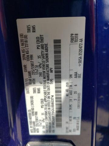 2016 Ford Escape S VIN: 1FMCU0F70GUB80374 Lot: 54248354