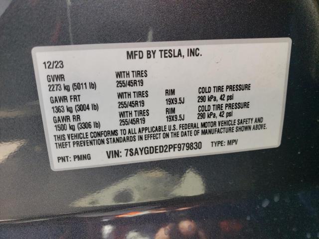 2023 Tesla Model Y VIN: 7SAYGDED2PF979830 Lot: 54648834