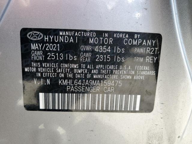 2021 Hyundai Sonata Sel VIN: KMHL64JA9MA159475 Lot: 53933994