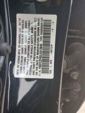 2020 HONDA CIVIC 4D 19XFC2F8XLE013845