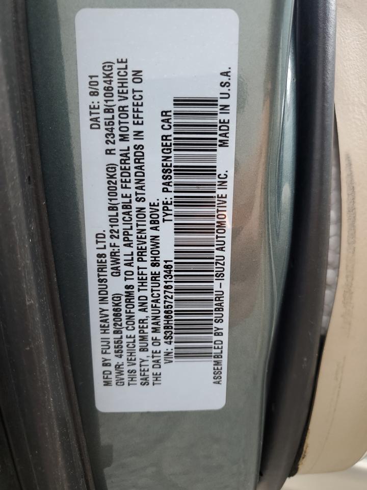 4S3BH665727613461 2002 Subaru Legacy Outback